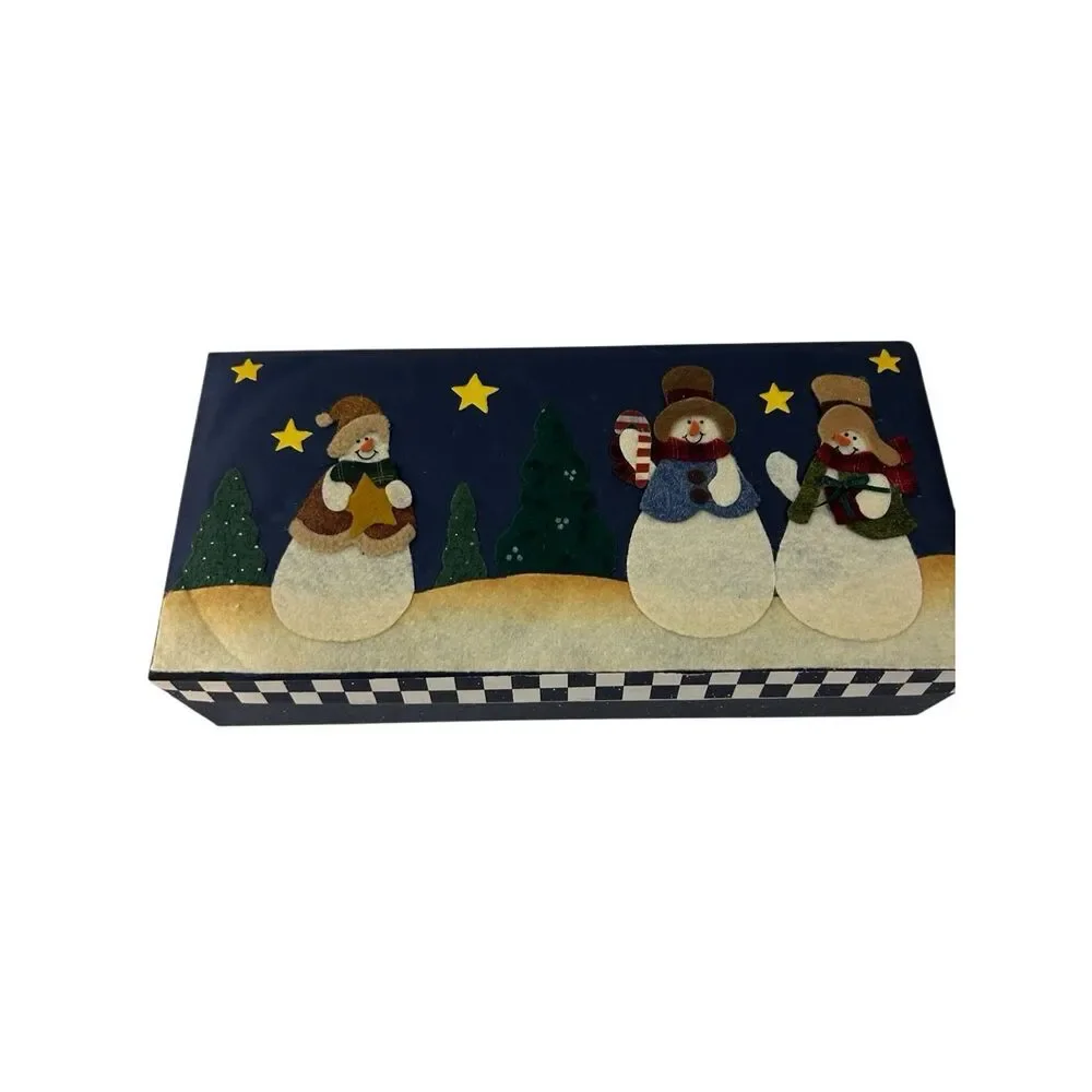 4‎ Snowman Christmas tree ornaments boxed new